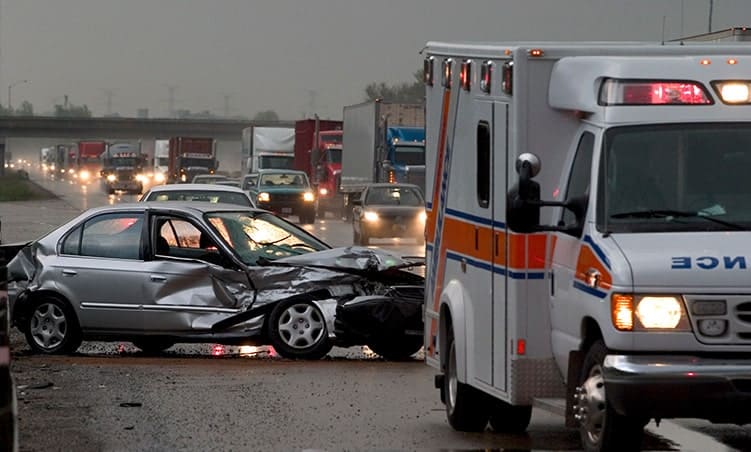 Car road accident