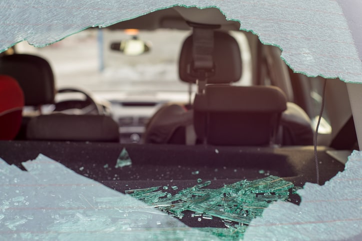 shattered windshield